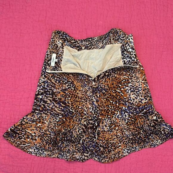 Suncoo Paris Leopard Print Ruffle mini Skirt, US2 - Picture 10 of 13